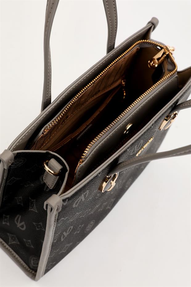 Mavi LVD Baskılı El Çantası