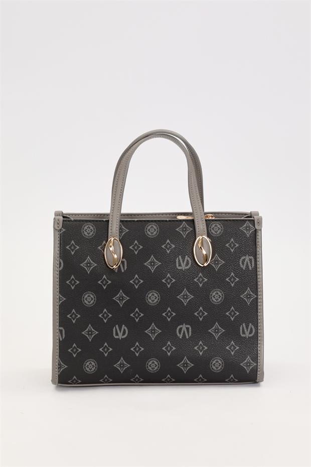 Mavi LVD Baskılı El Çantası