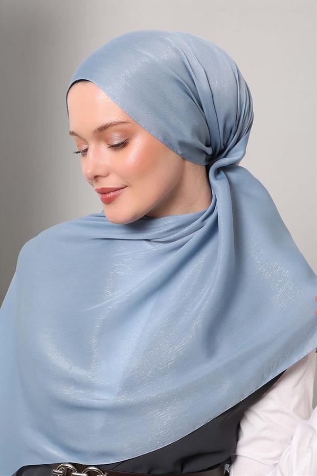 Mavi Simli Elmas Şal