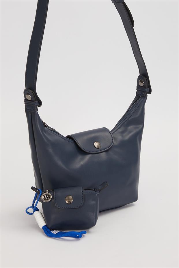 Mavi Uzatılabilir Askılı El Çantası