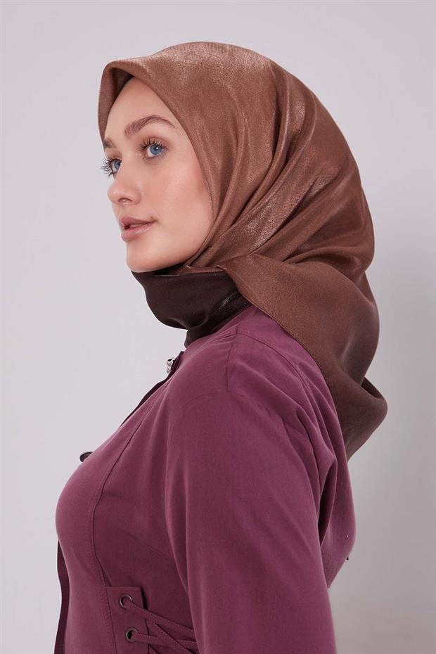 Menekşe Çift Renk Kehribar Eşarp