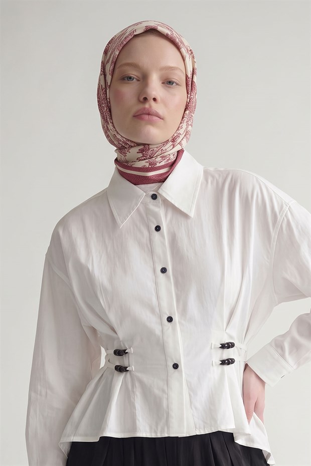 Menekşe Doğa Desen Elya Eşarp