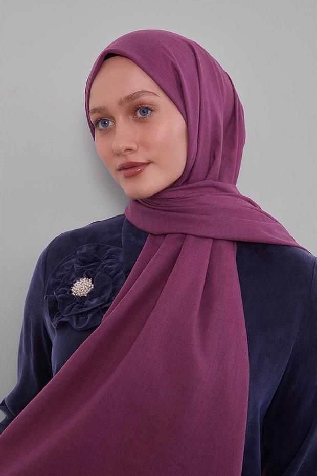 Menekşe Düz Tensel Şal