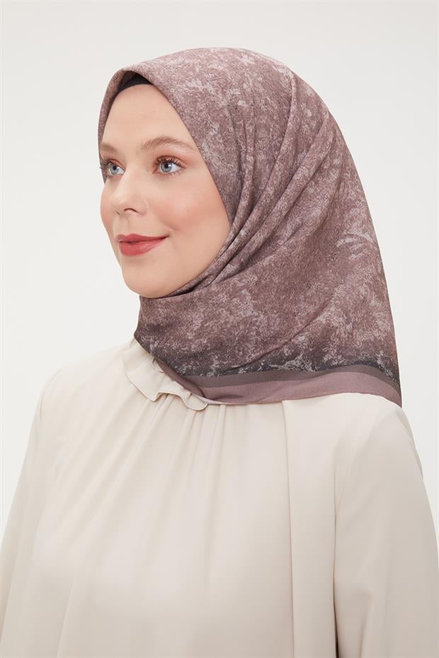 Menekşe Ebruli Aura Eşarp