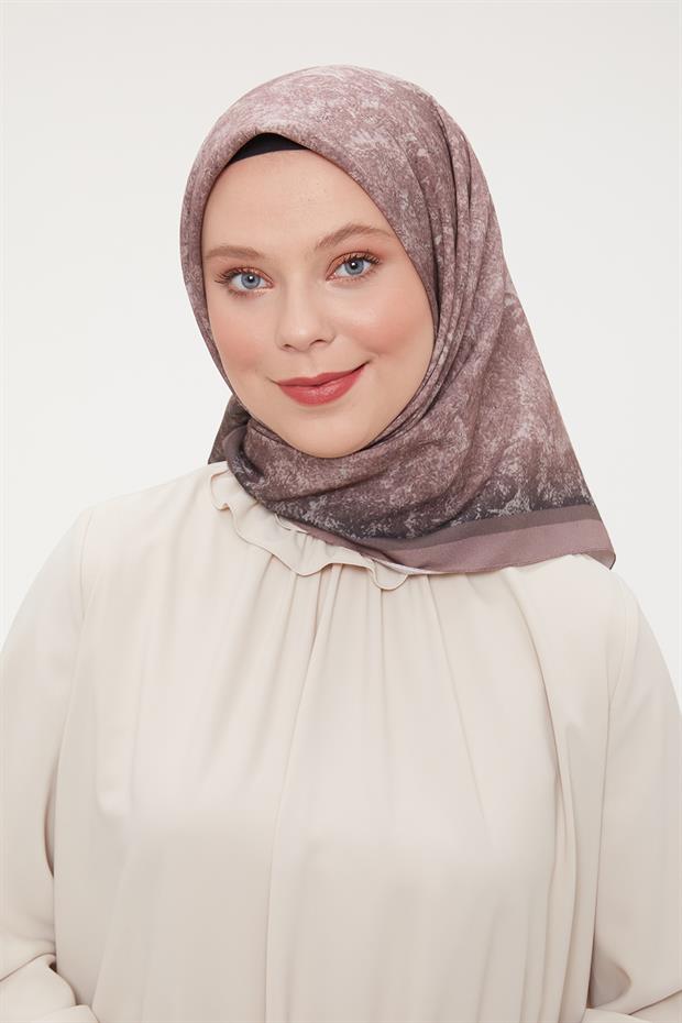 Menekşe Ebruli Aura Eşarp