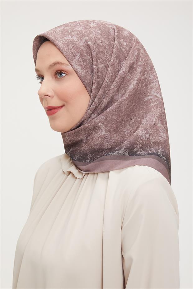 Menekşe Ebruli Aura Eşarp