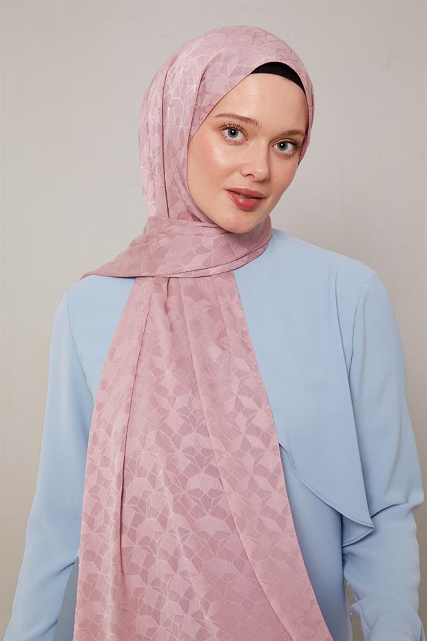 Menekşe Kristal Desen Jakar Capri Şal