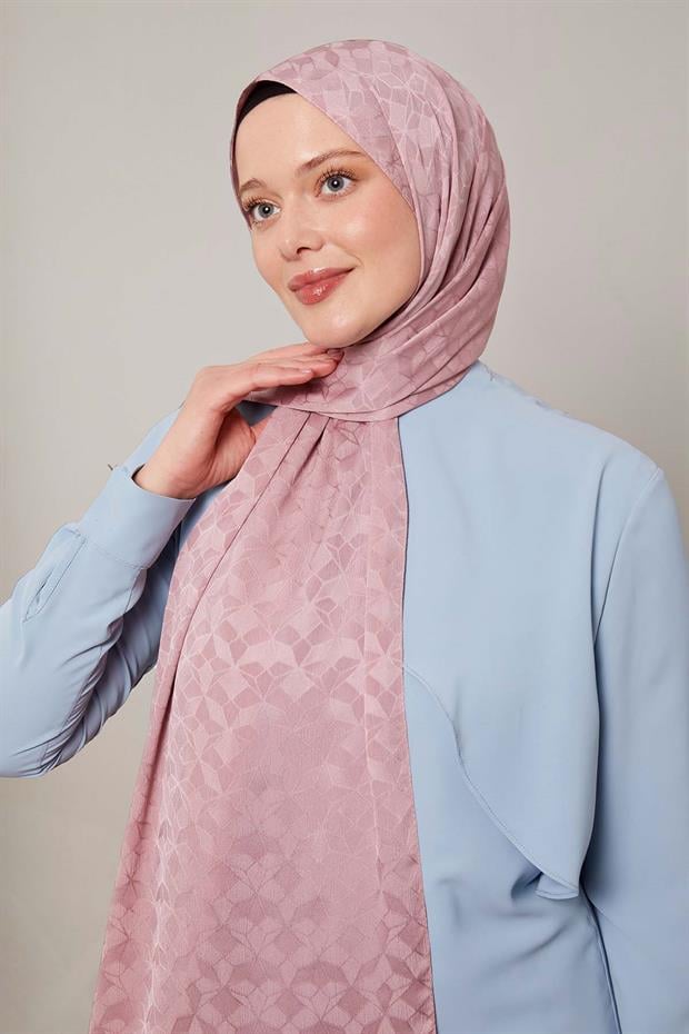 Menekşe Kristal Desen Jakar Capri Şal