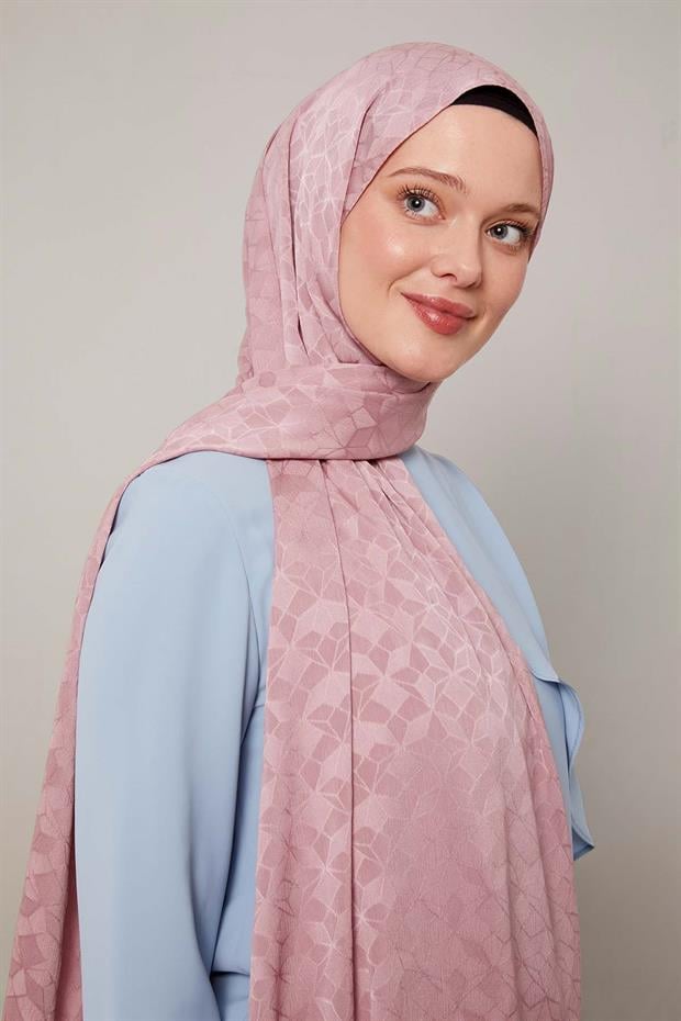 Menekşe Kristal Desen Jakar Capri Şal