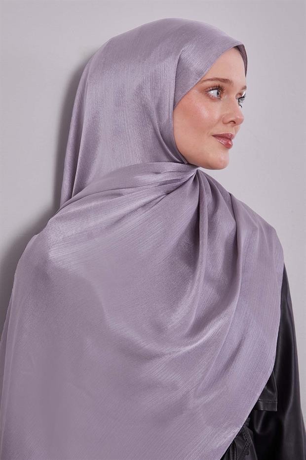 Metalik Gri Janjan Şal