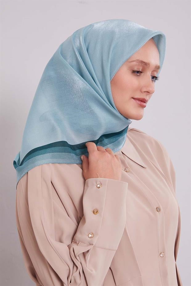 Mint Yeşili Kehribar Eşarp