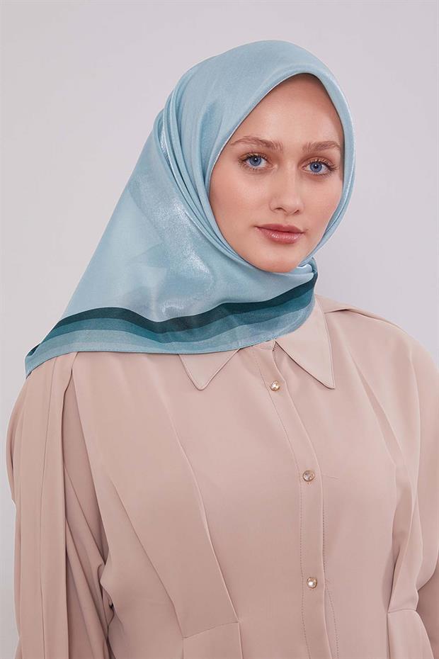 Mint Yeşili Kehribar Eşarp