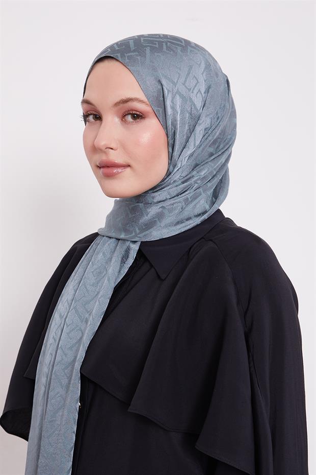 Mint Yeşili L Desen İtalyan Jakar Şal