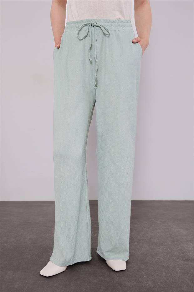 Mint Yeşili Omzu Taş İşlemeli İkili Takım