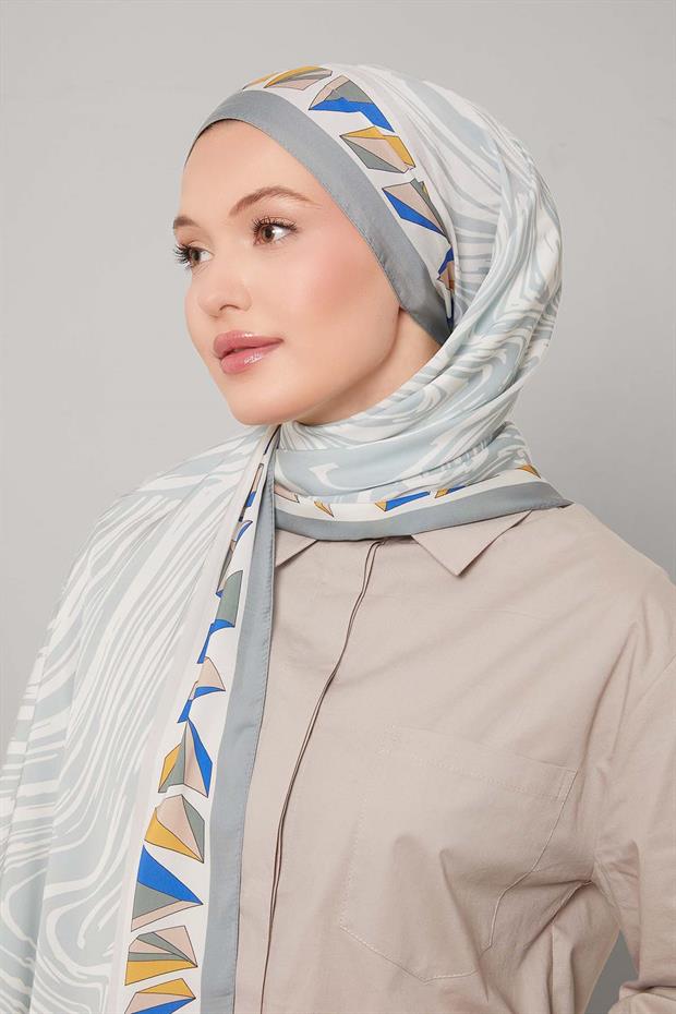 Mint Yeşili Zebra Desen Club Şal