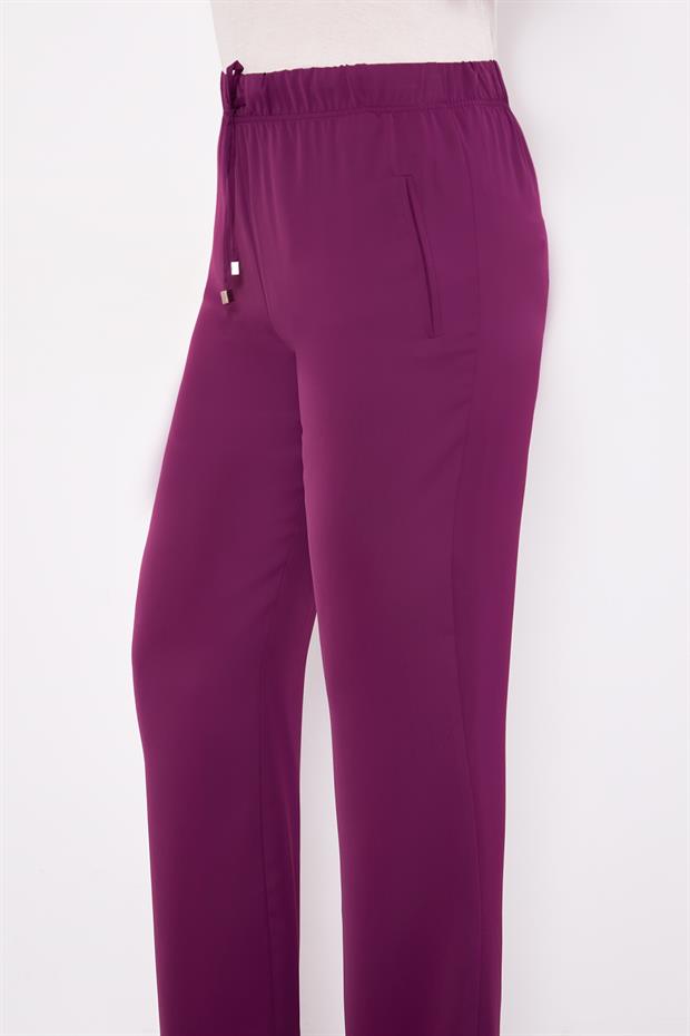 Beli Lastikli Spor Pantolon Mor