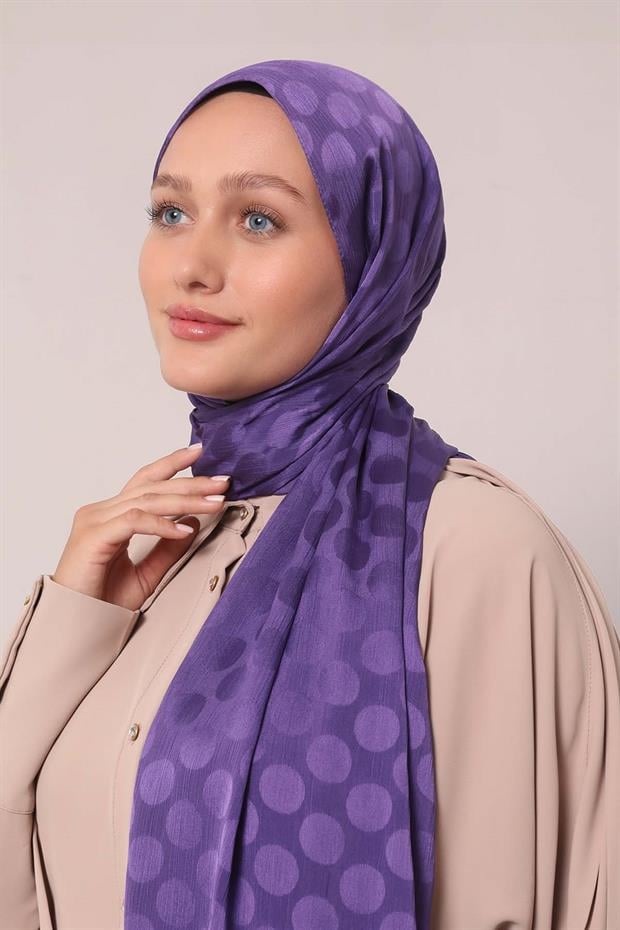 Mor Benek Desenli Jakar Capri Şal