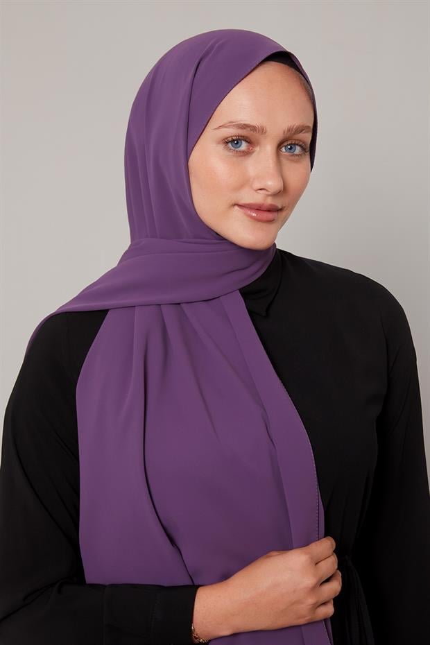 Mor Düz Trend Şal