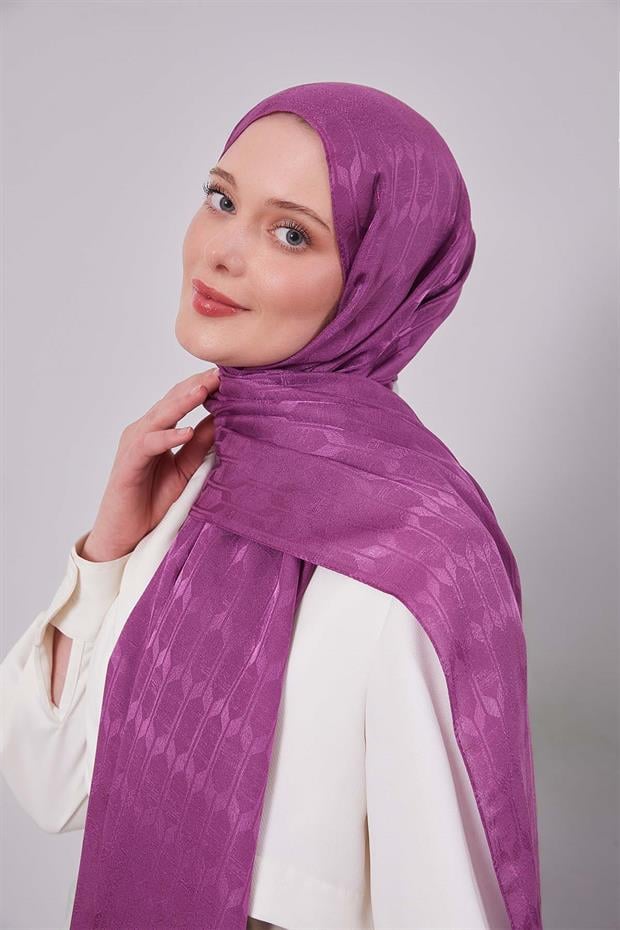 Mor Desenli Janjan Şal