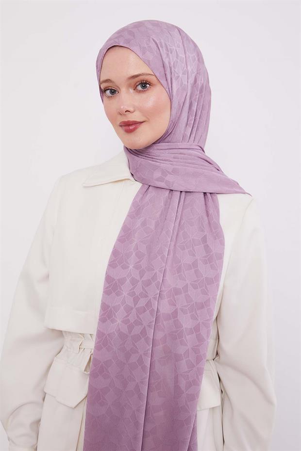 Mor Kristal Desen Jakar Capri Şal
