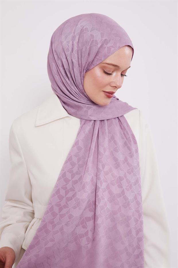 Mor Kristal Desen Jakar Capri Şal