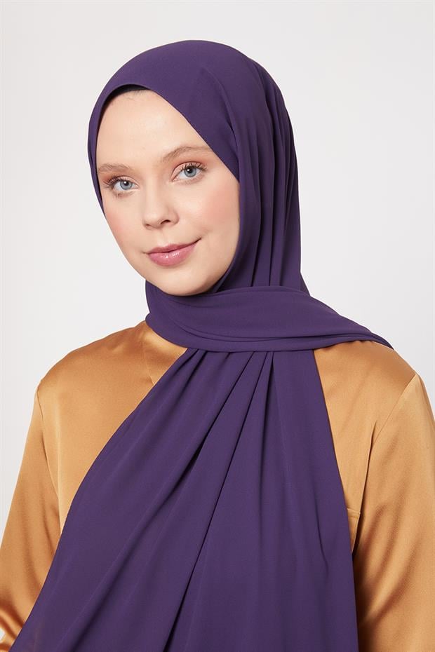 Mor Lux Şifon Şal