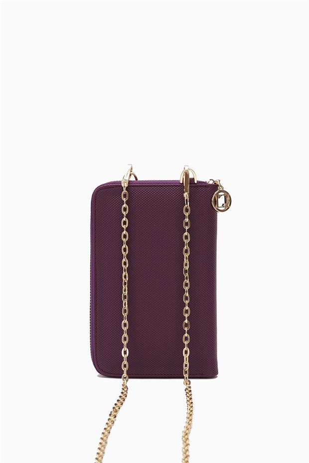 Mor Ön Cepli Zincirli Cüzdan