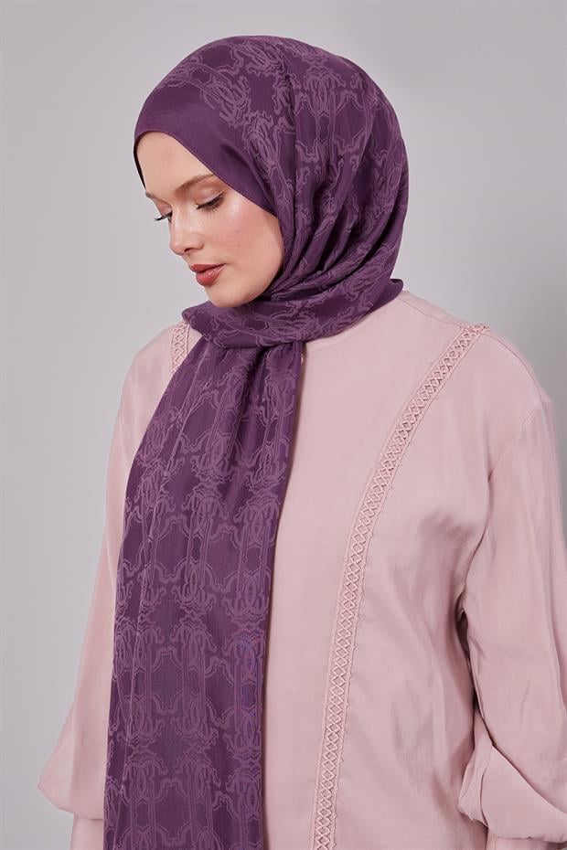 Mor Tuğra Desen Grazia Şal