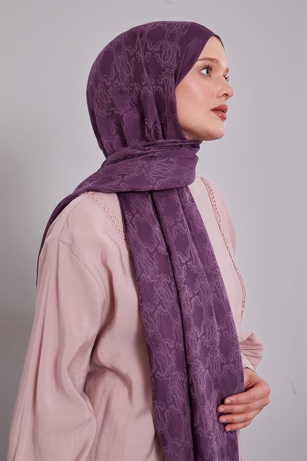 Mor Tuğra Desen Grazia Şal