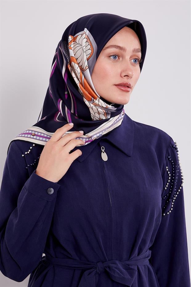 Mor Twill İpek Eşarp Lunera Koleksiyonu