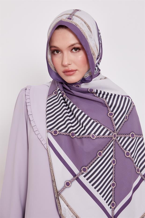 Mor Zincir Desen Love