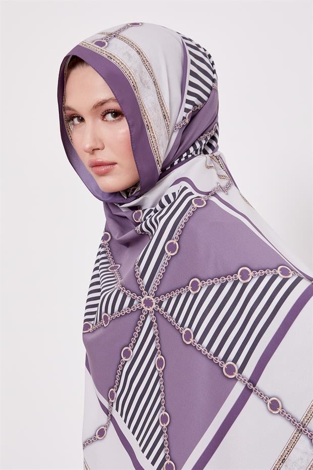 Mor Zincir Desen Love