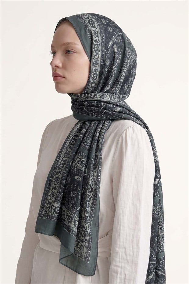 Motif Desen Royal Şal Antrasit
