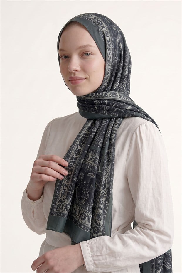 Motif Desen Royal Şal Antrasit