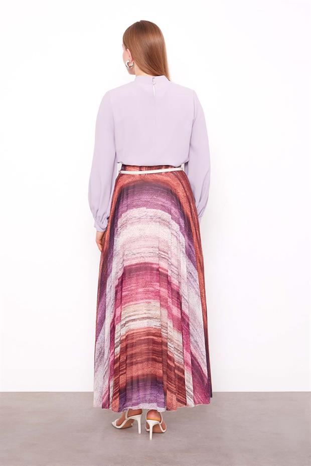 Mürdüm Batik Desen Etek