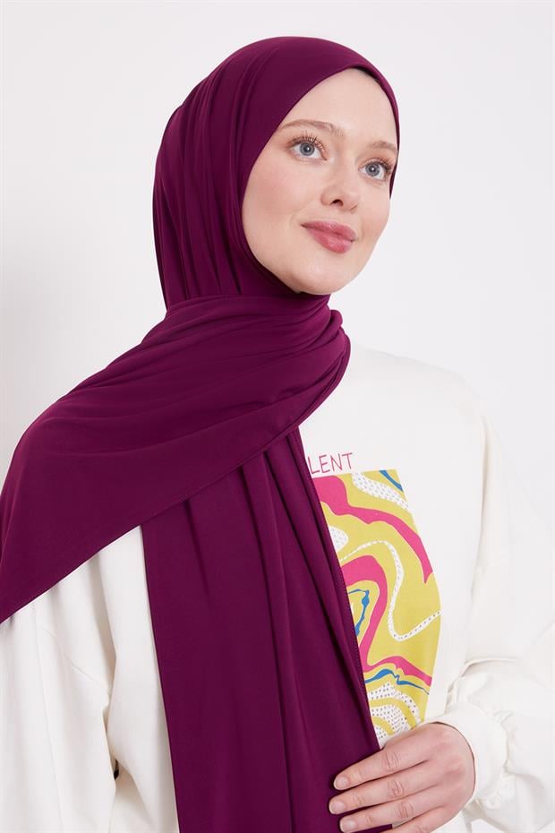 Mürdüm Düz Sandy Şal