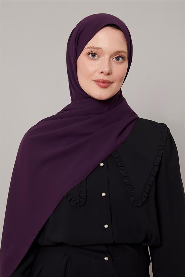 Mürdüm Düz Trend Şal