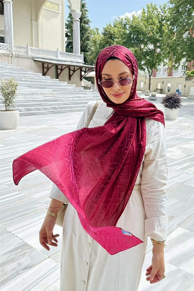 Mürdüm L Desen İtalyan Jakar Şal