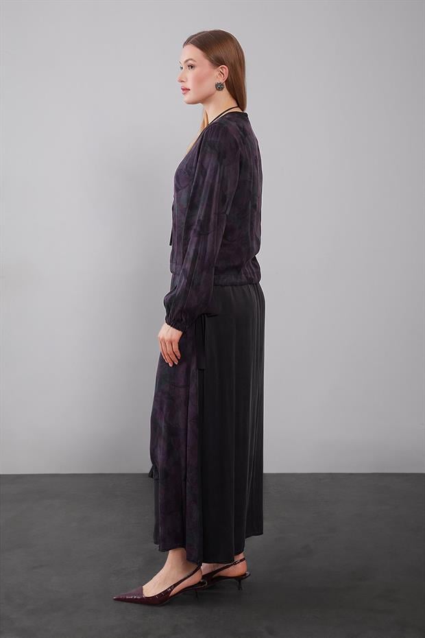 Mürdüm Mini Fırfır Detaylı Cupra Etek Takım