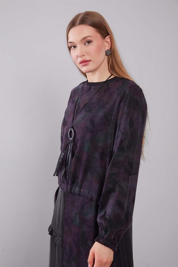 Mürdüm Mini Fırfır Detaylı Cupra Etek Takım