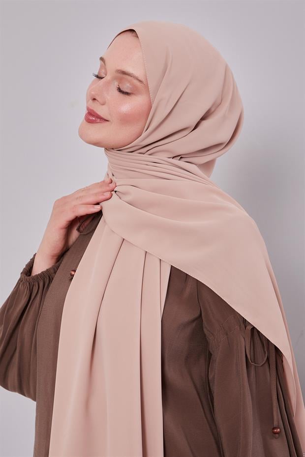 Nude Düz Trend Şal