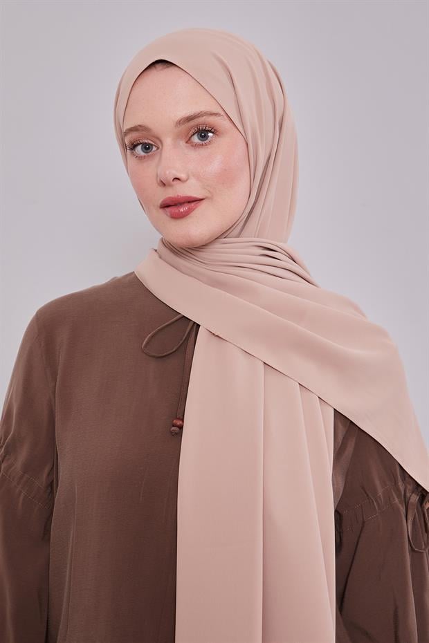 Nude Düz Trend Şal