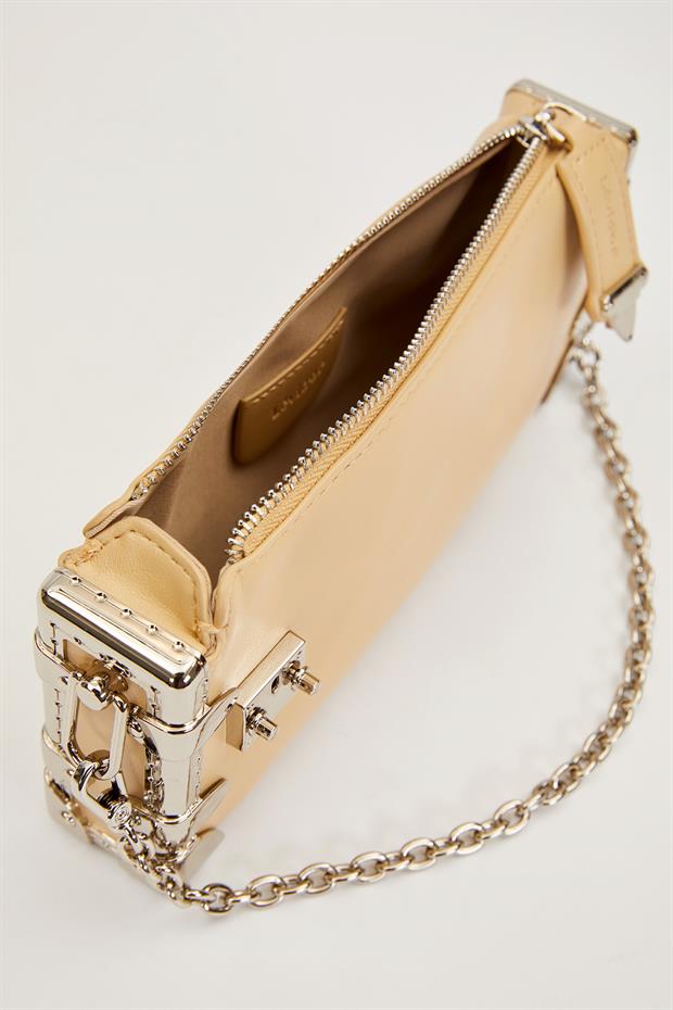 Nude Metal Köşeli Omuz Çantası