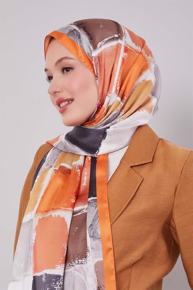Oranj Dama Desen Twill Şal