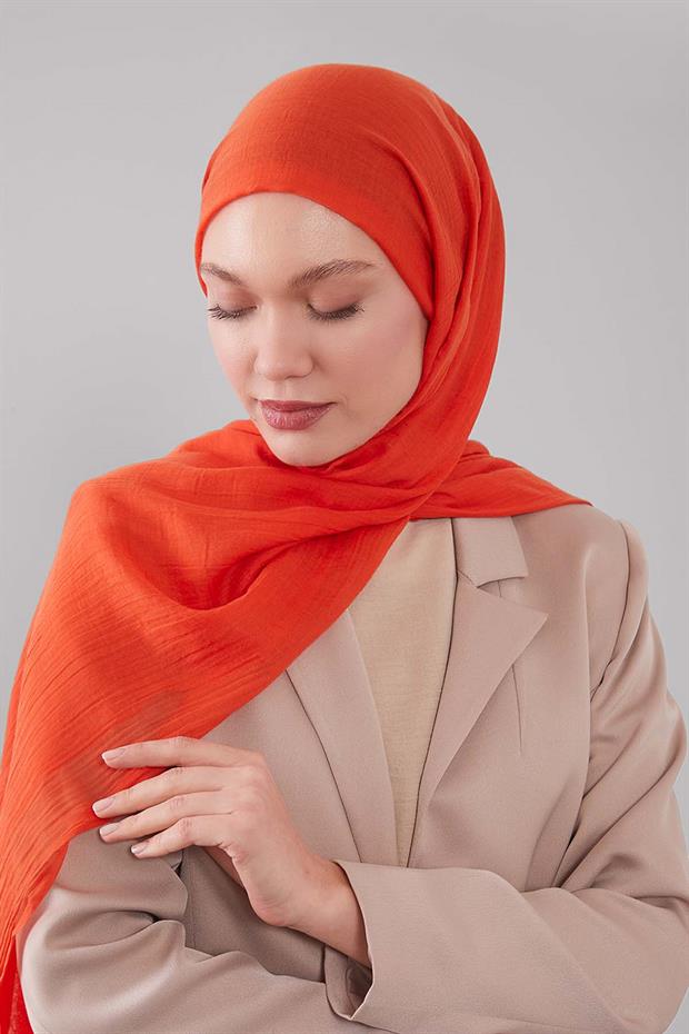 Oranj Düz Hawai Şal