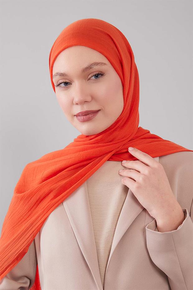 Oranj Düz Hawai Şal