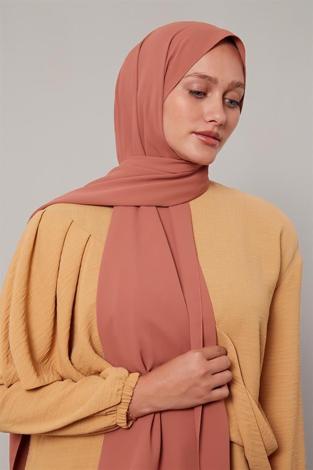 Oranj Düz Trend Şal