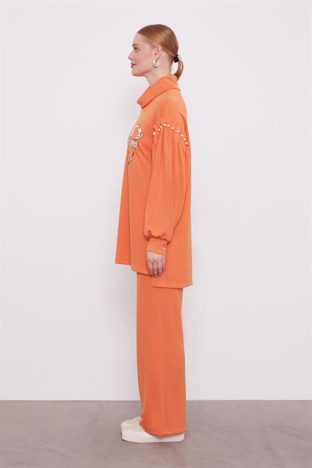 Oranj İnci Kol Detaylı Spor Takım