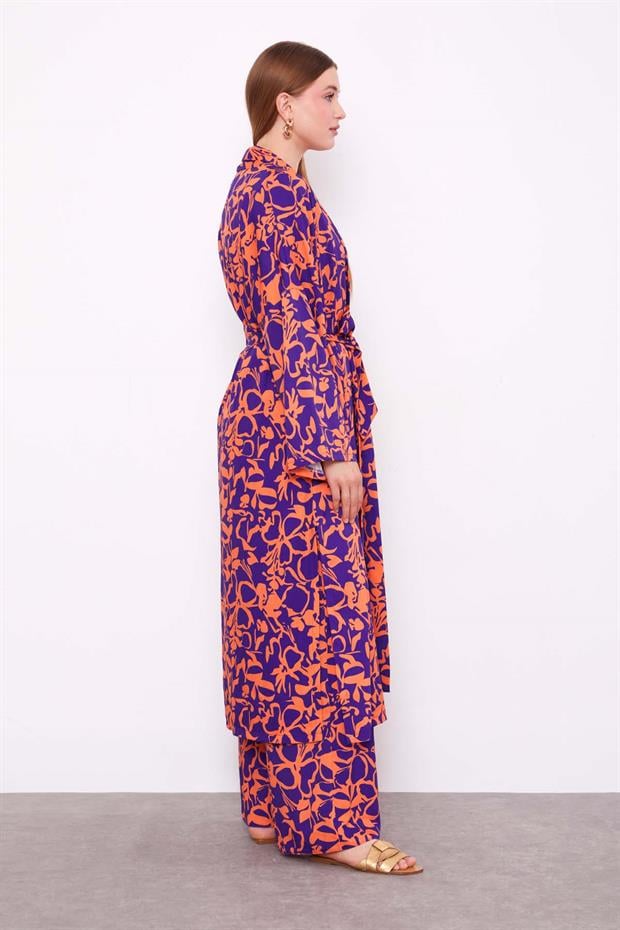 Oranj Kimono Pantolon Takım