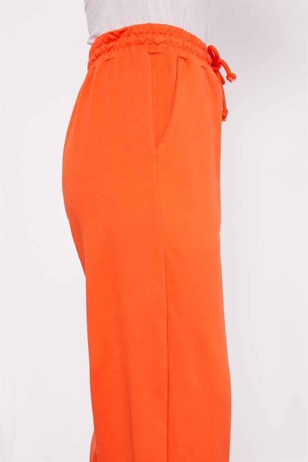 Oranj Beli Lastikli Jogger Pantolon